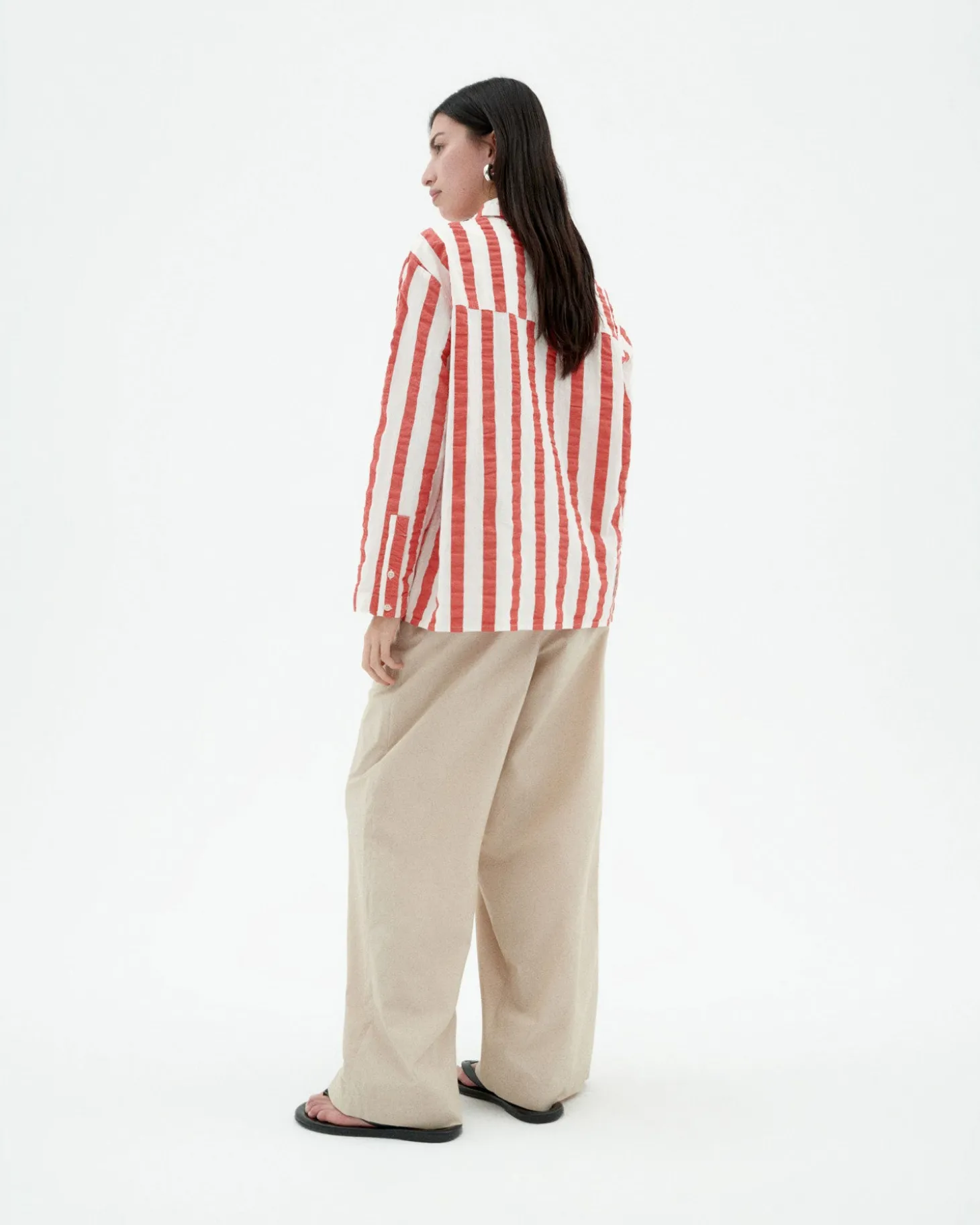 Blouse seersucker à rayures Marcelle