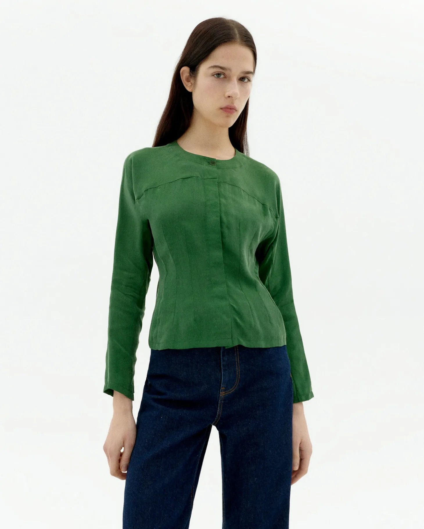 Blouse verte Cupro Briana
