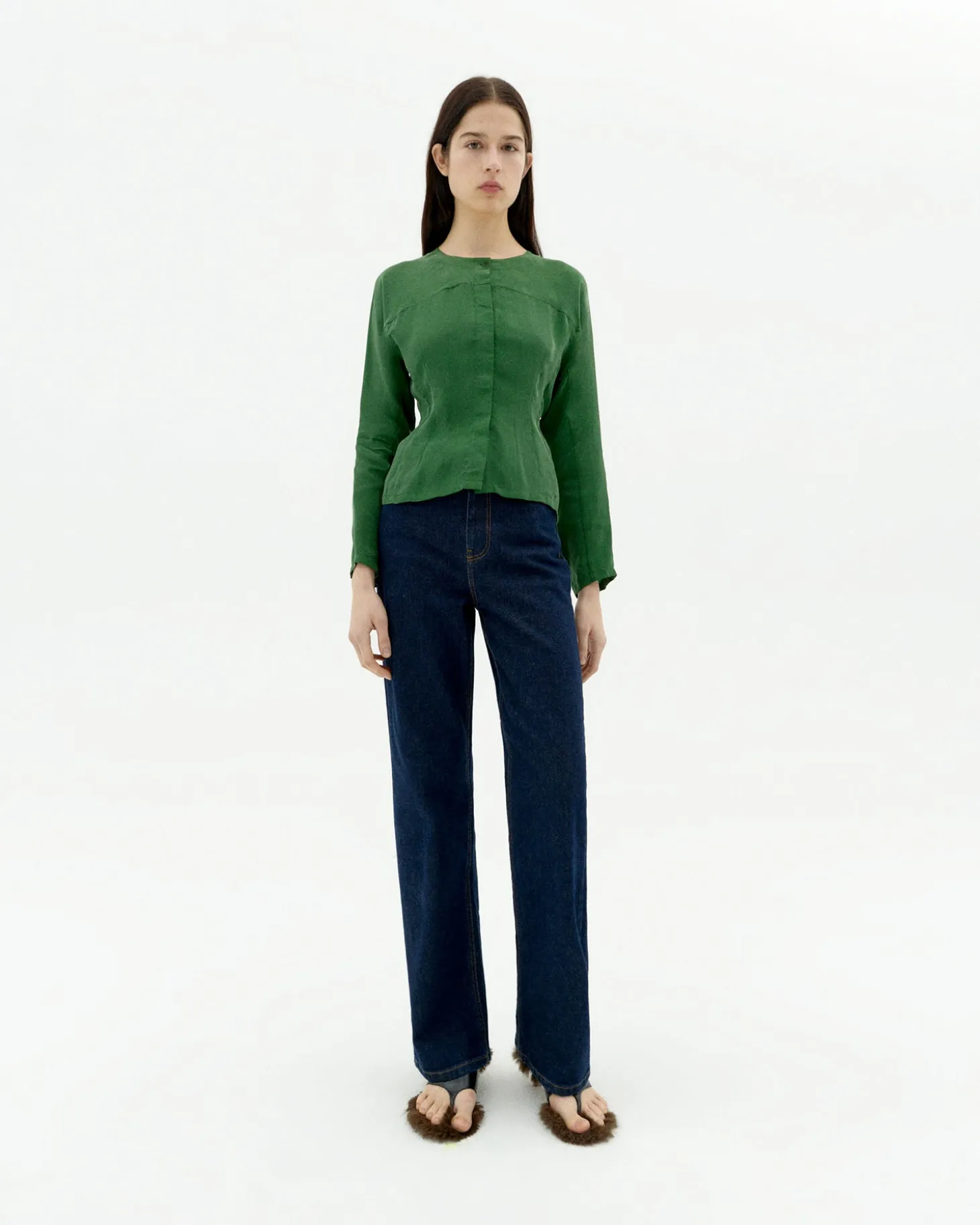 Blouse verte Cupro Briana