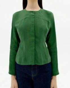 Blouse verte Cupro Briana