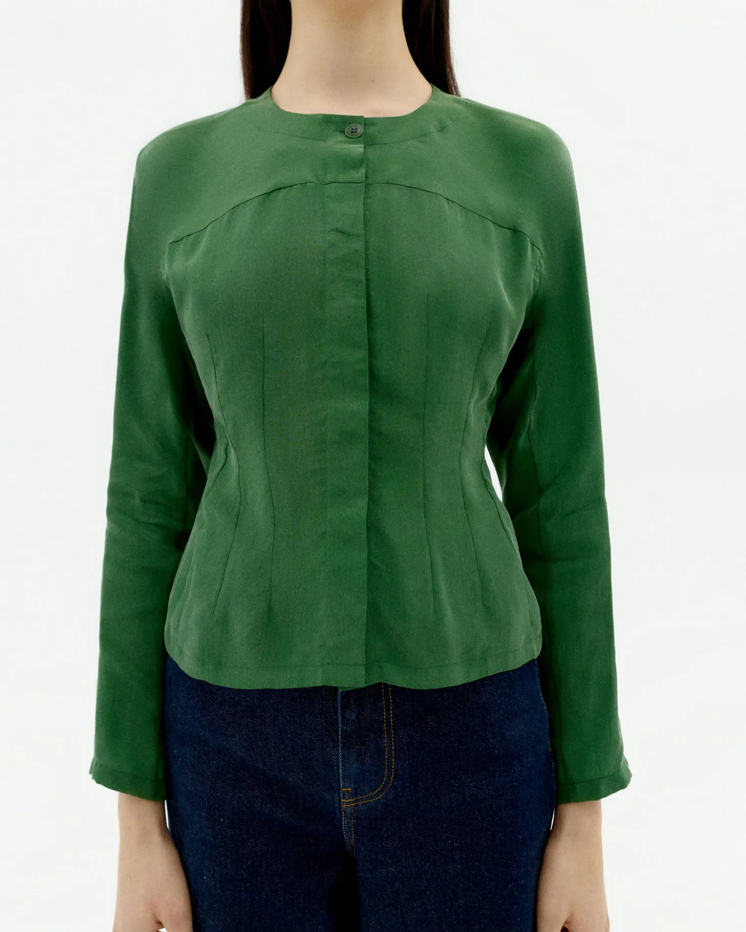 Blouse verte Cupro Briana
