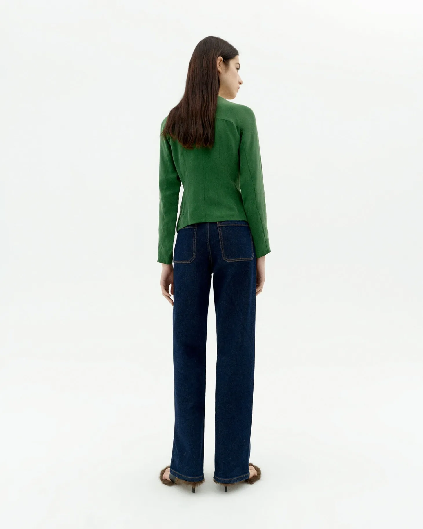 Blouse verte Cupro Briana