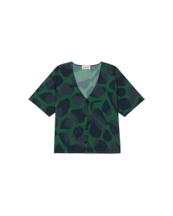 Blouse verte Ecovero leaf Libelula