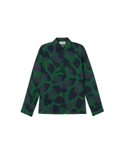 Blouse verte Ecovero leaf Katha