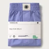 Boxers bleu brodé à la main