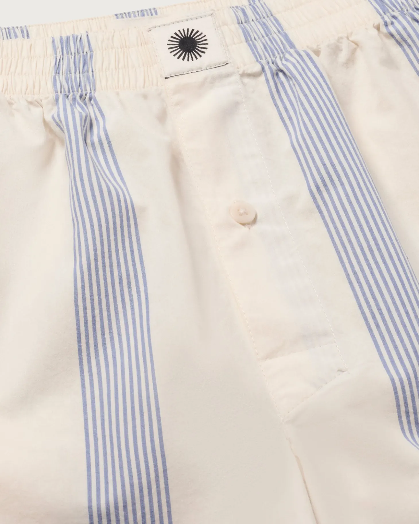 Boxers poplin à rayures bleu