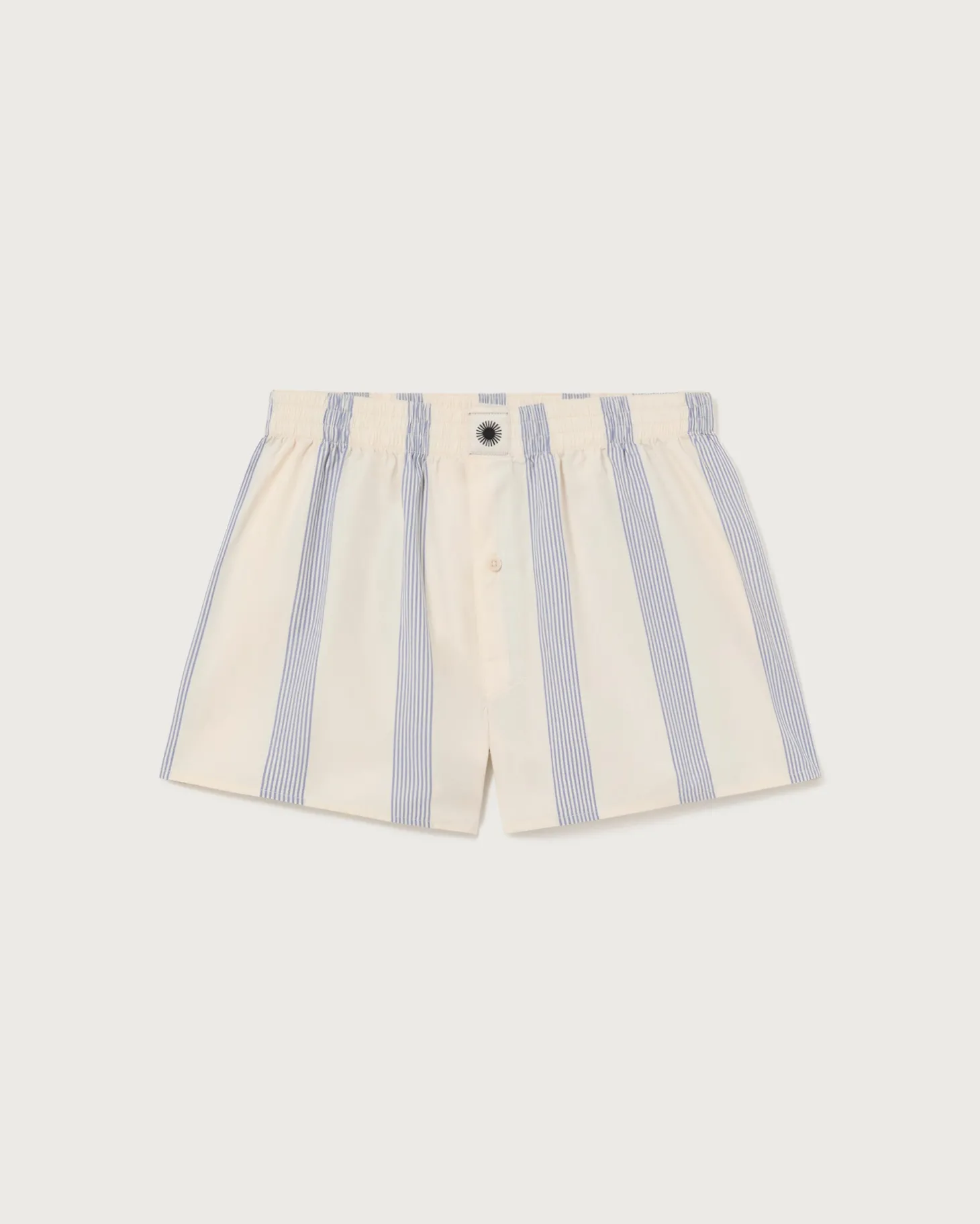 Boxers poplin à rayures bleu