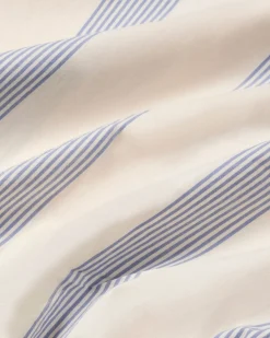 Boxers poplin à rayures bleu
