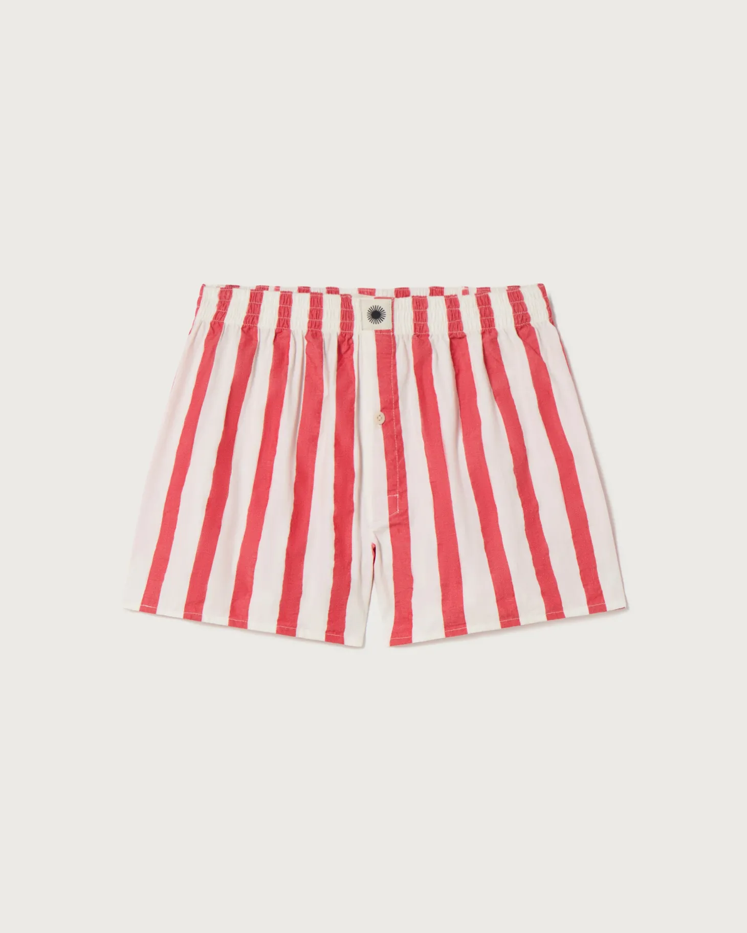 Boxers seersucker à rayures rouges