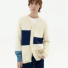 Cardigan écru en maille Nico