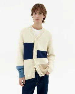 Cardigan écru en maille Nico