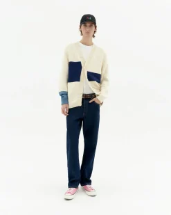 Cardigan écru en maille Nico