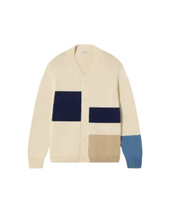 Cardigan écru en maille Nico