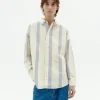 Chemise bleue à rayures poplin Jim