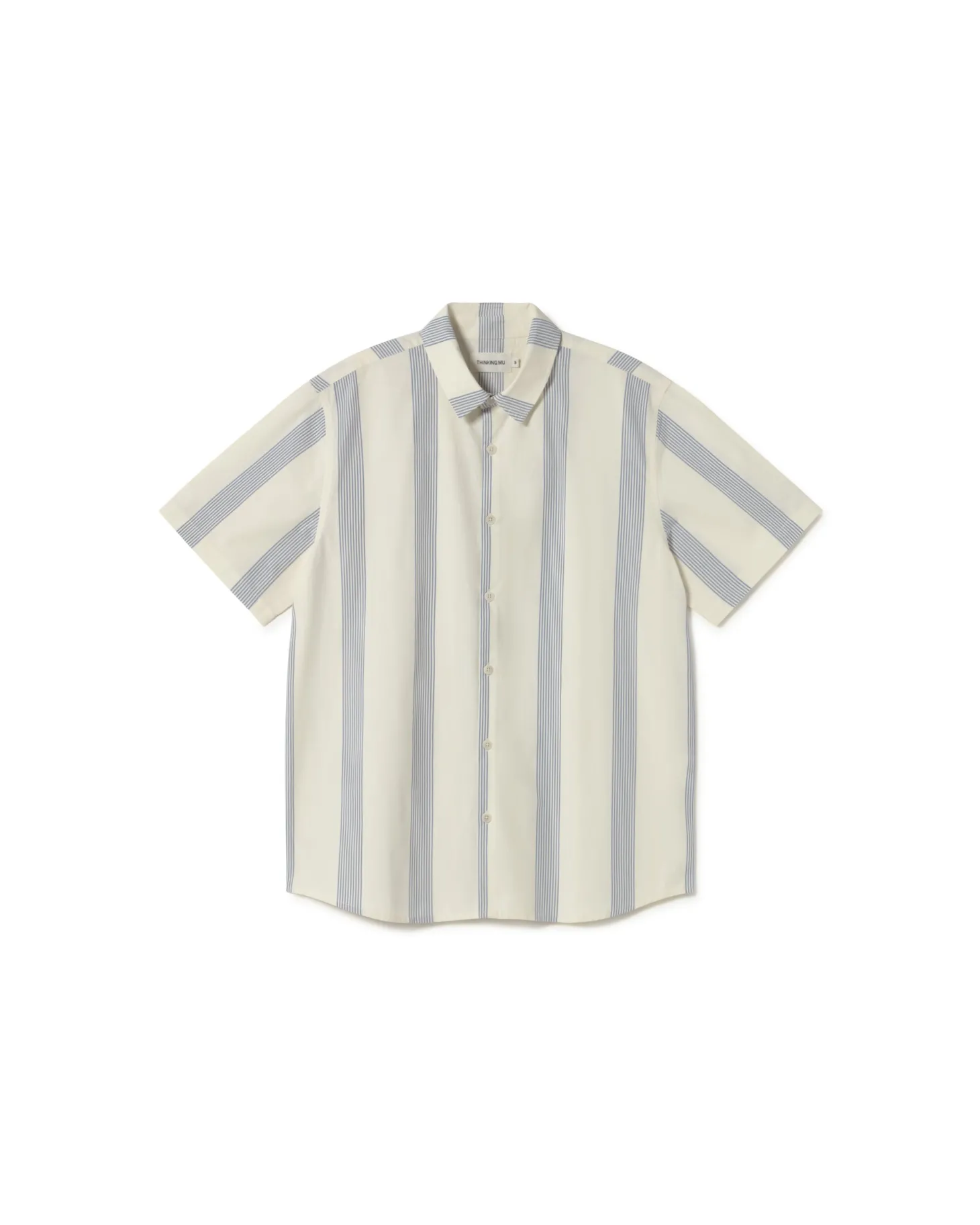 Chemise bleue à rayures poplin Tom