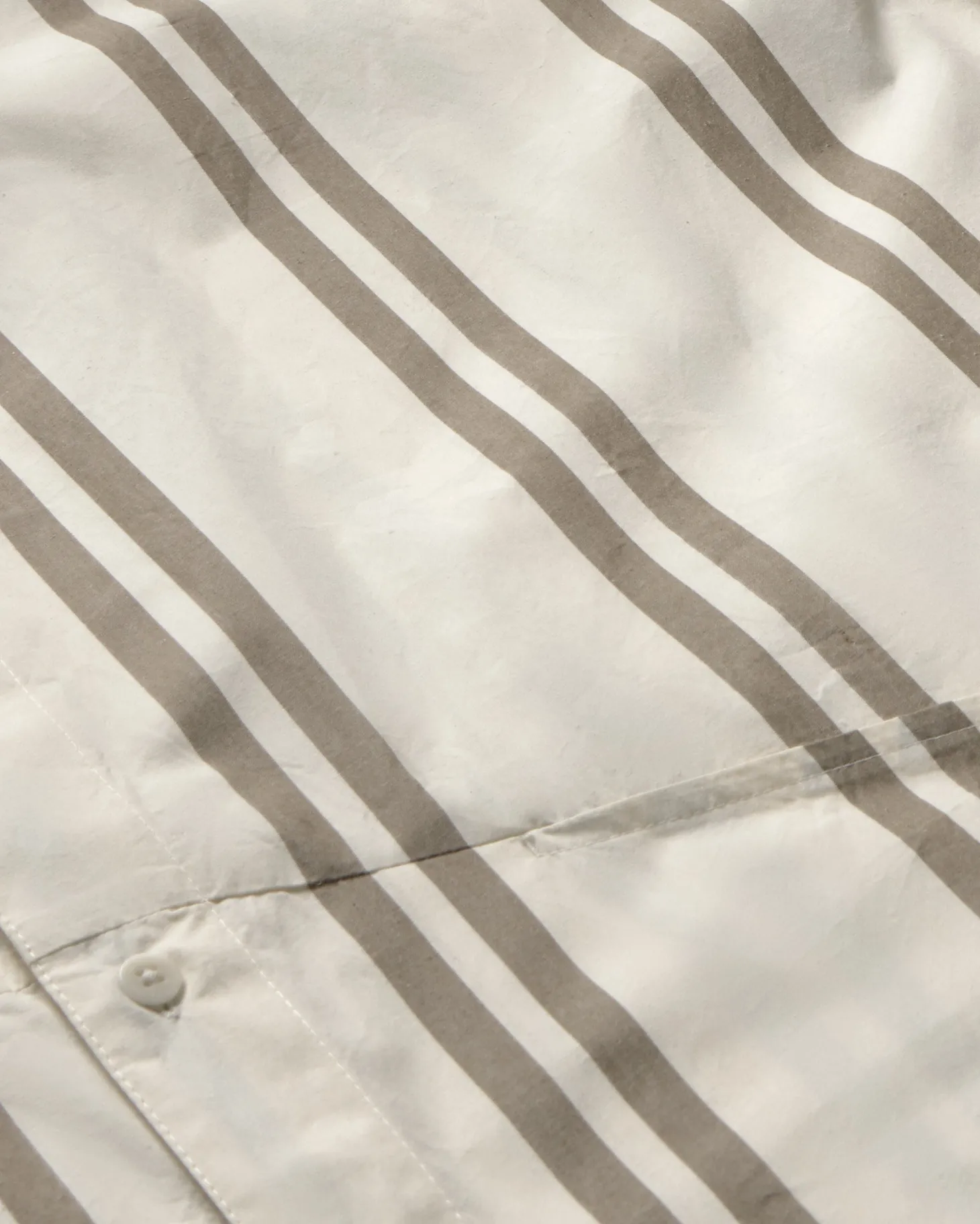 Chemise marron à rayures poplin Jim