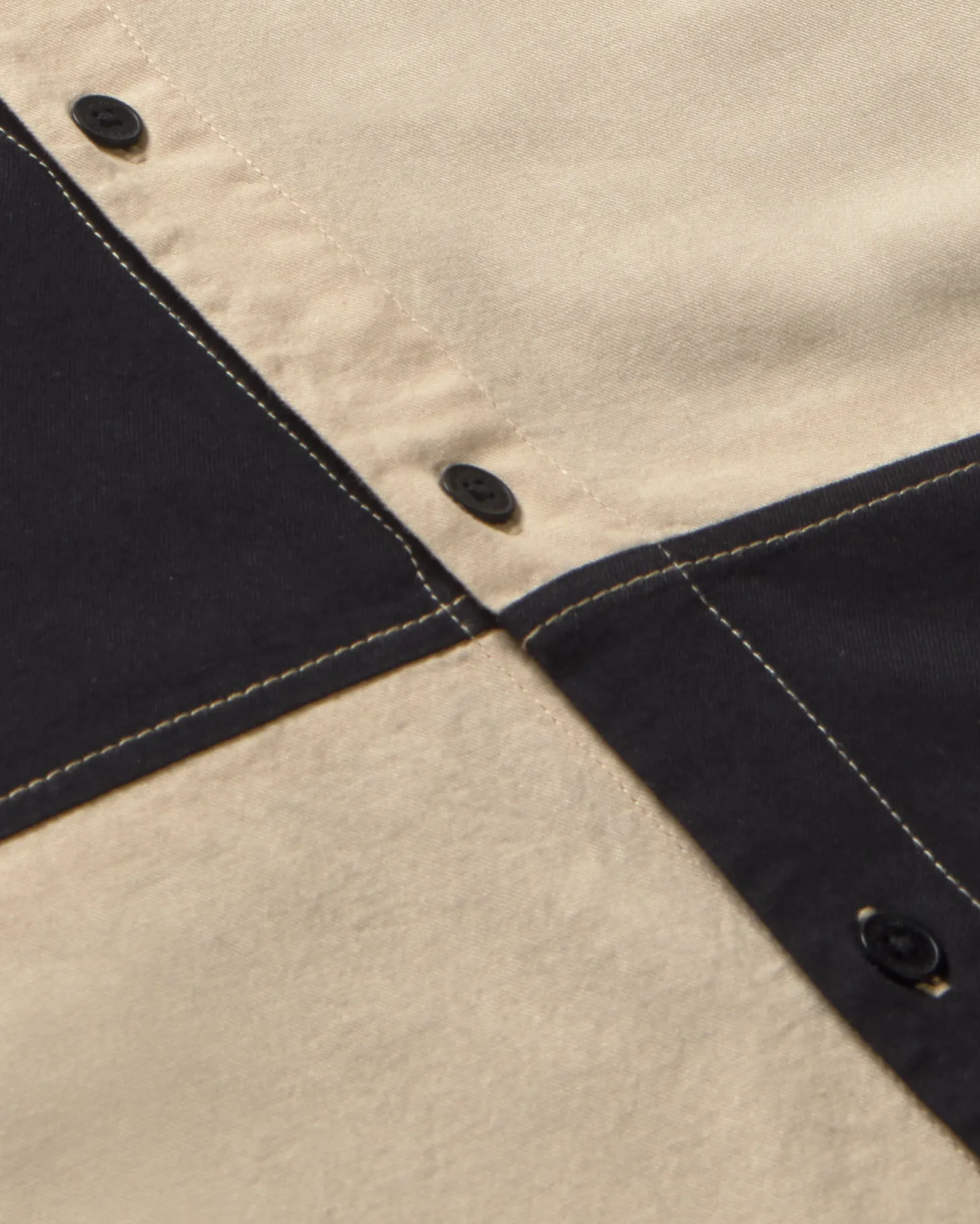 Chemise patched noir et blanc Haru