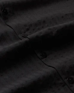 Chemise seersucker noire Tom