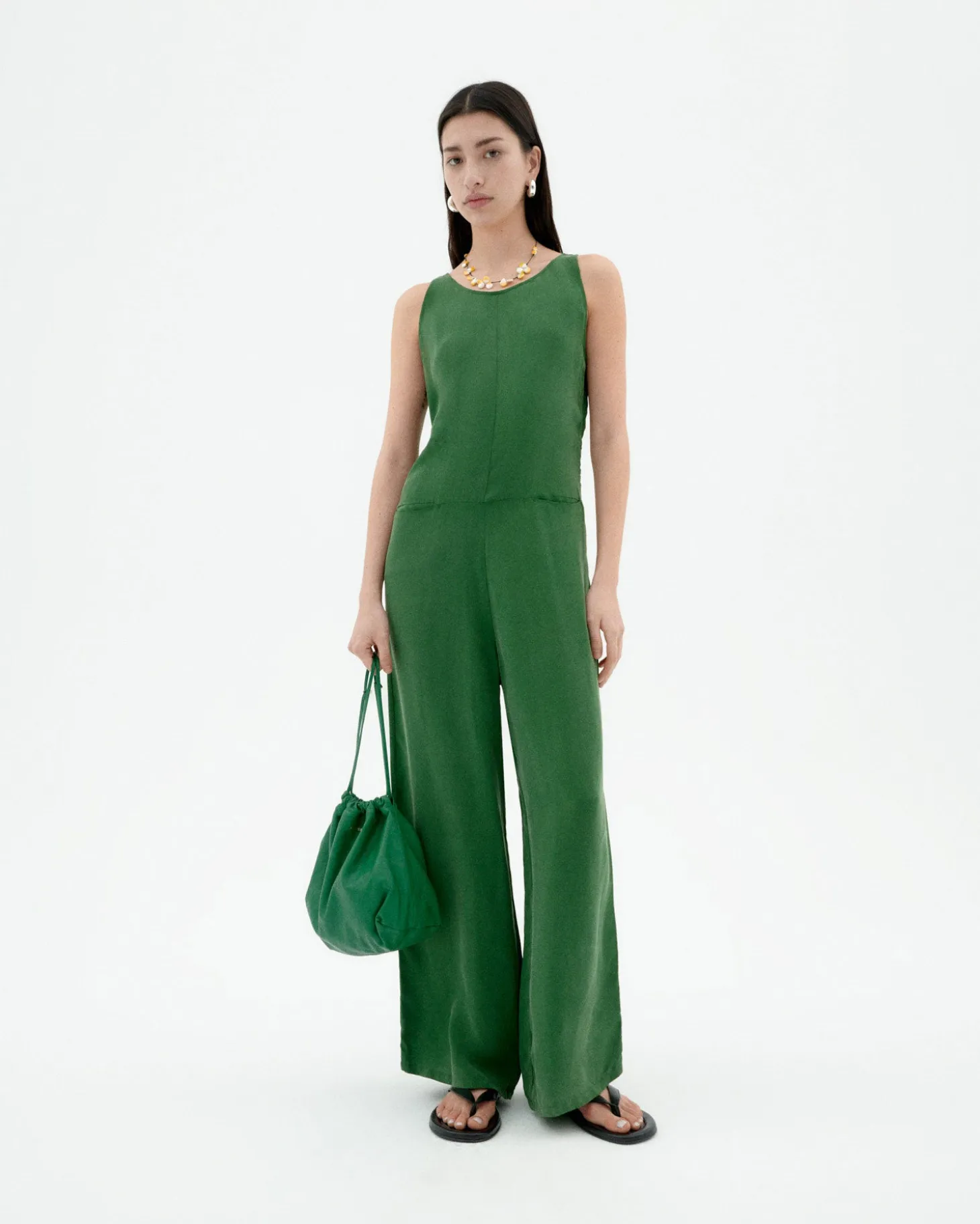 Combinaison verte Cupro Adriana