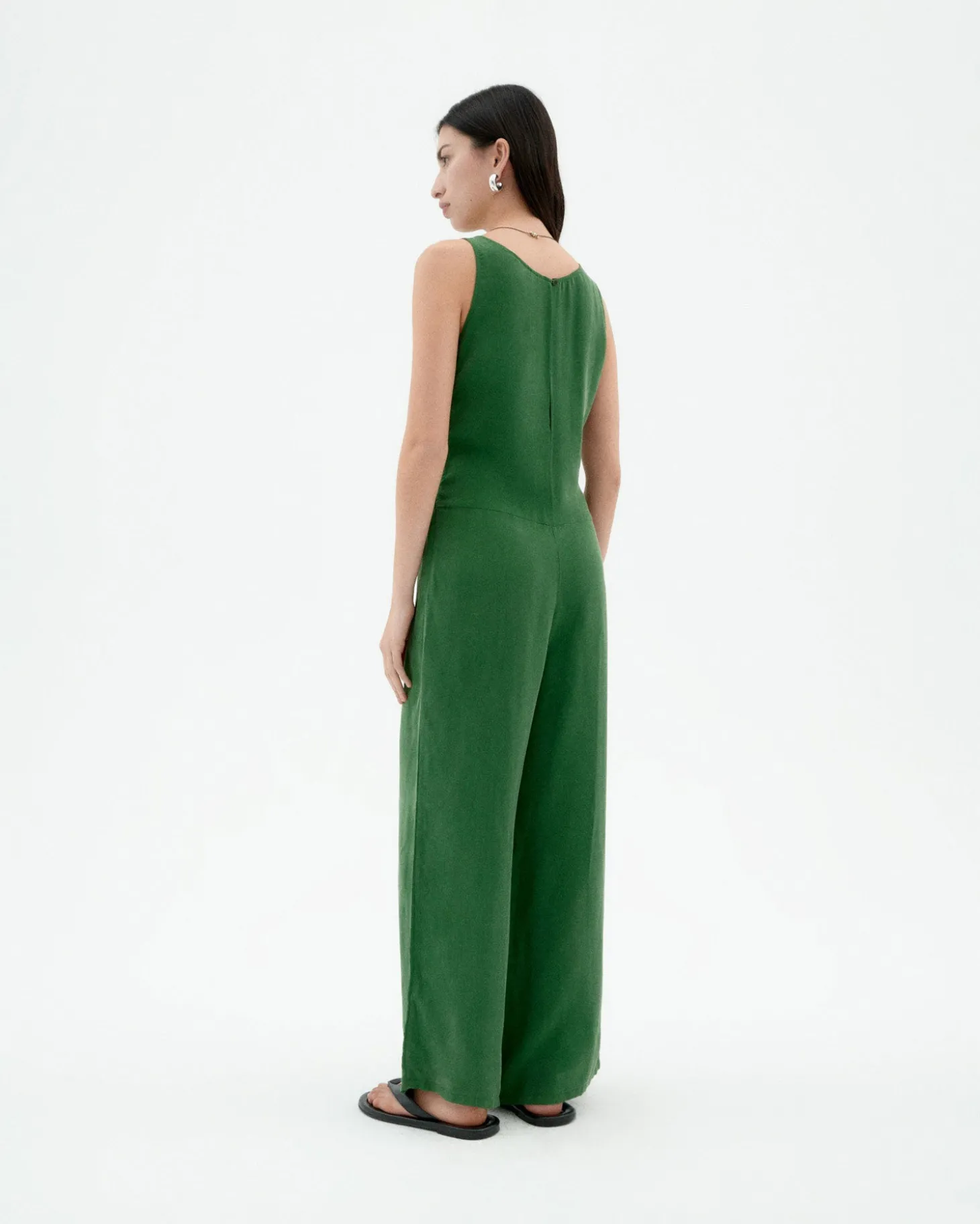 Combinaison verte Cupro Adriana