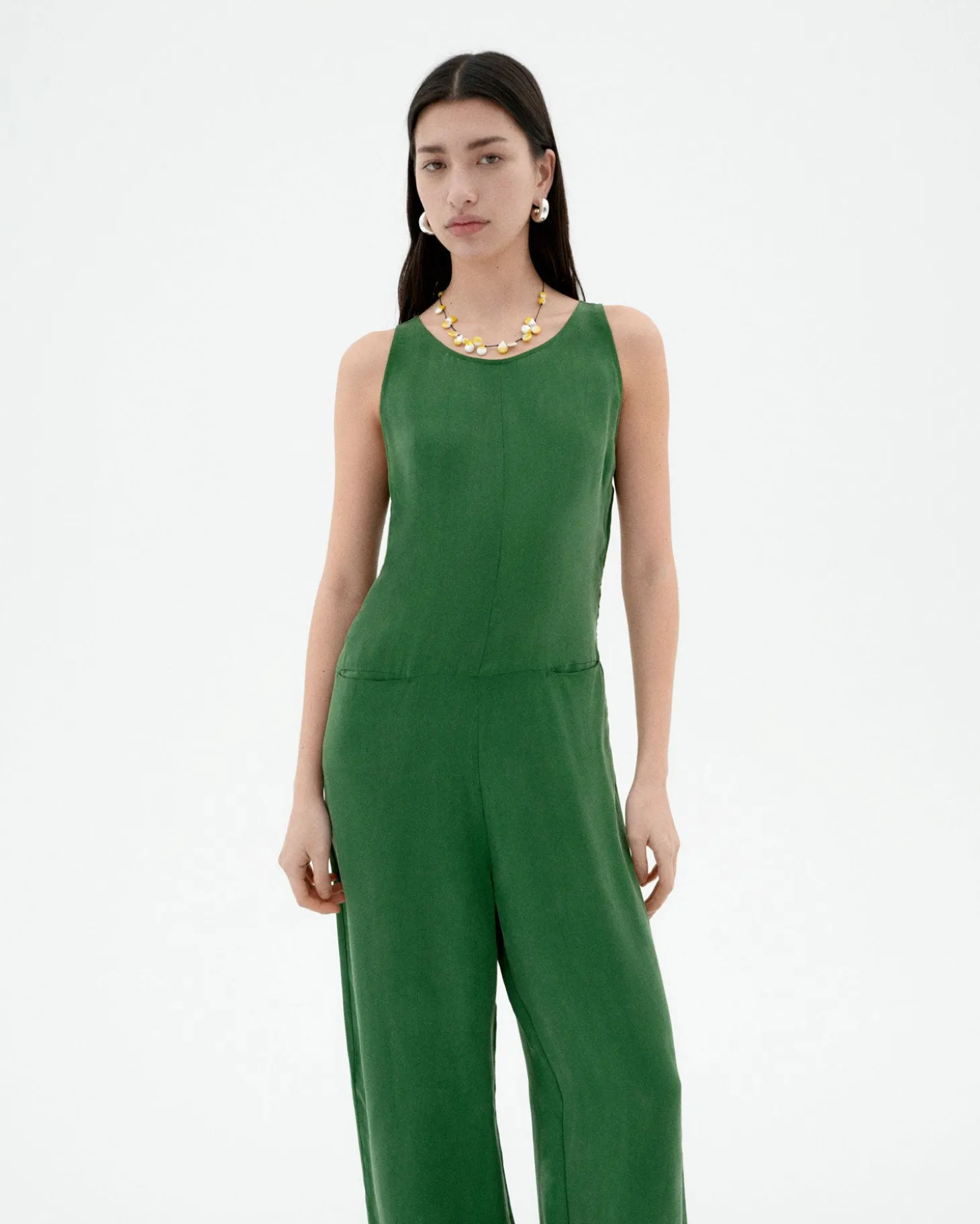 Combinaison verte Cupro Adriana