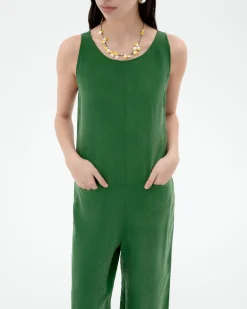 Combinaison verte Cupro Adriana