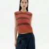 Gilet en maille à rayures Aria