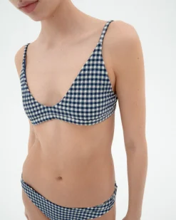 Haut de bikini à carreaux vichy Tropea