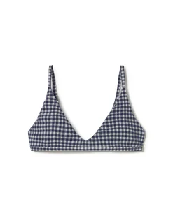 Haut de bikini à carreaux vichy Tropea