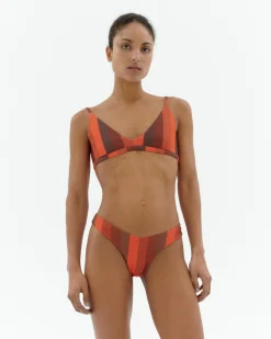 Haut de bikini à rayures firesand Tropea