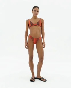 Haut de bikini à rayures firesand Tropea
