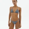 Haut de bikini réglable à carreaux vichy Calabria