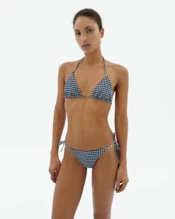 Haut de bikini réglable à carreaux vichy Calabria