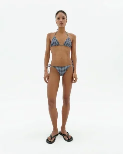 Haut de bikini réglable à carreaux vichy Calabria