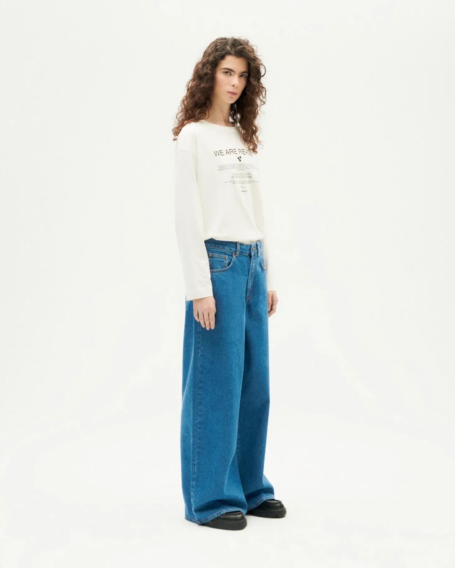 Jean bleu classique wide leg Hedda