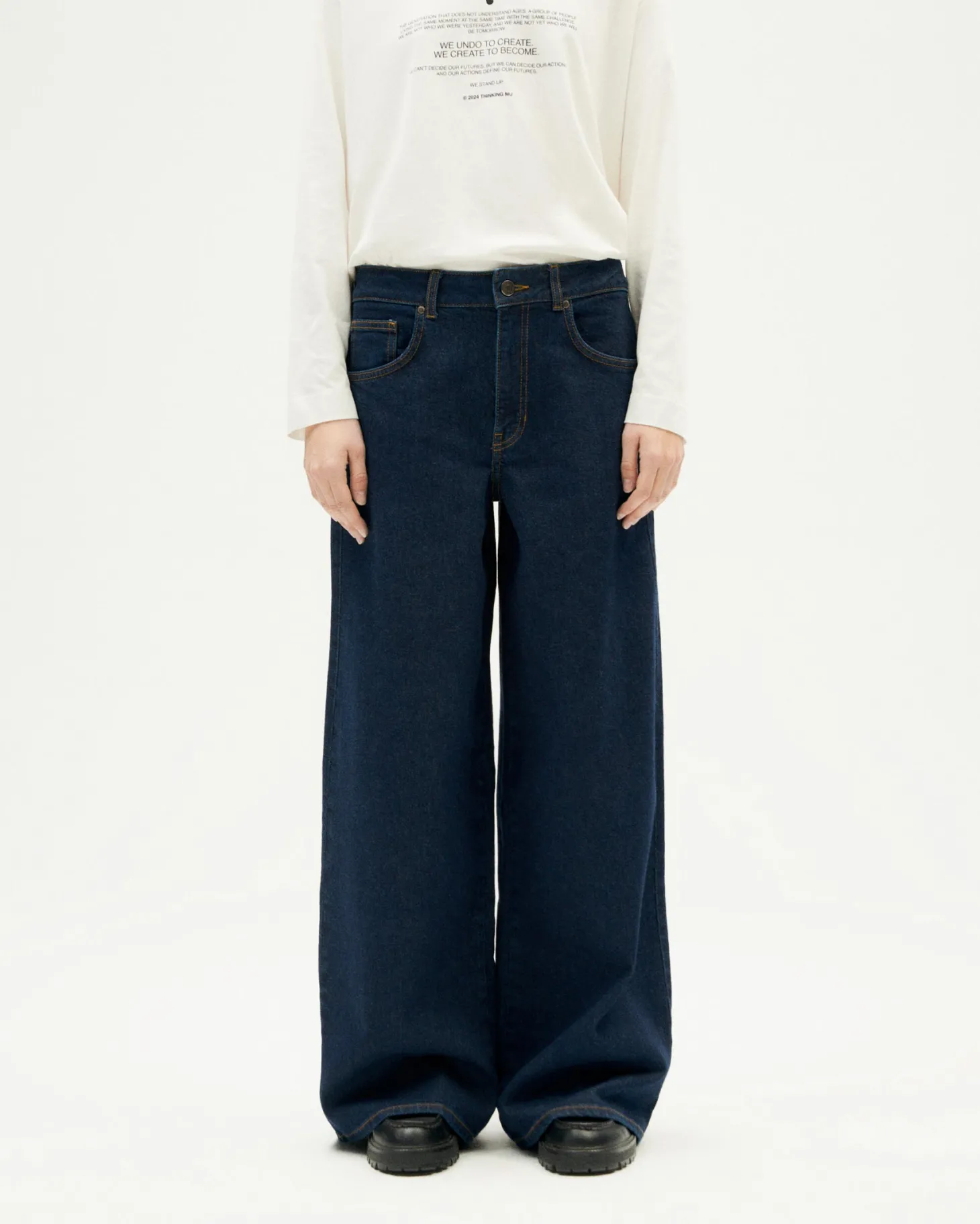 Jean marine wide leg Hedda
