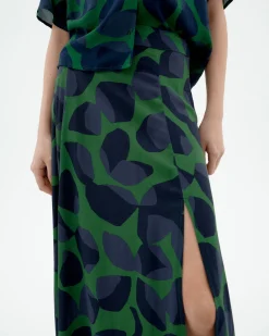 Jupe midi Ecovero leaf Tora
