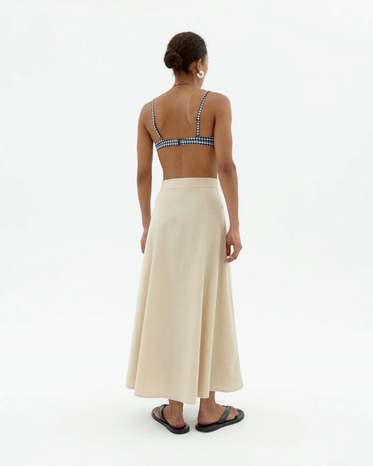 Midi jupe patched Tora