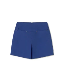 Mini jupe bleu plis Mabel