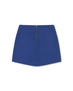 Mini jupe bleu plis Mabel