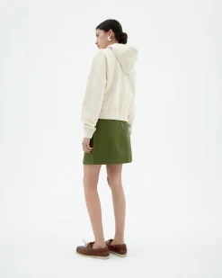 Mini jupe vert plis Mabel