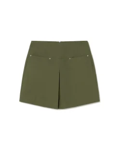 Mini jupe vert plis Mabel