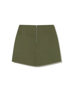 Mini jupe vert plis Mabel