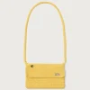 Mini sac jaune crocheté à la main