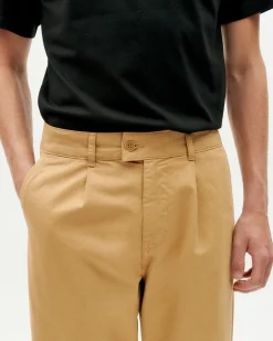 Pantalon beige à plis décontractée Wotan