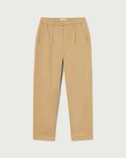 Pantalon beige à plis décontractée Wotan