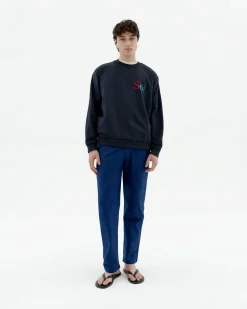 Pantalon bleu droit Travel Light