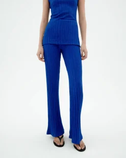 Pantalon comfy en maille bleu Ecovero Naia