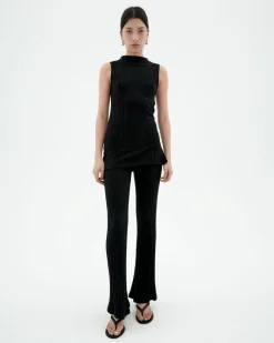 Pantalon comfy en maille noir Ecovero Naia