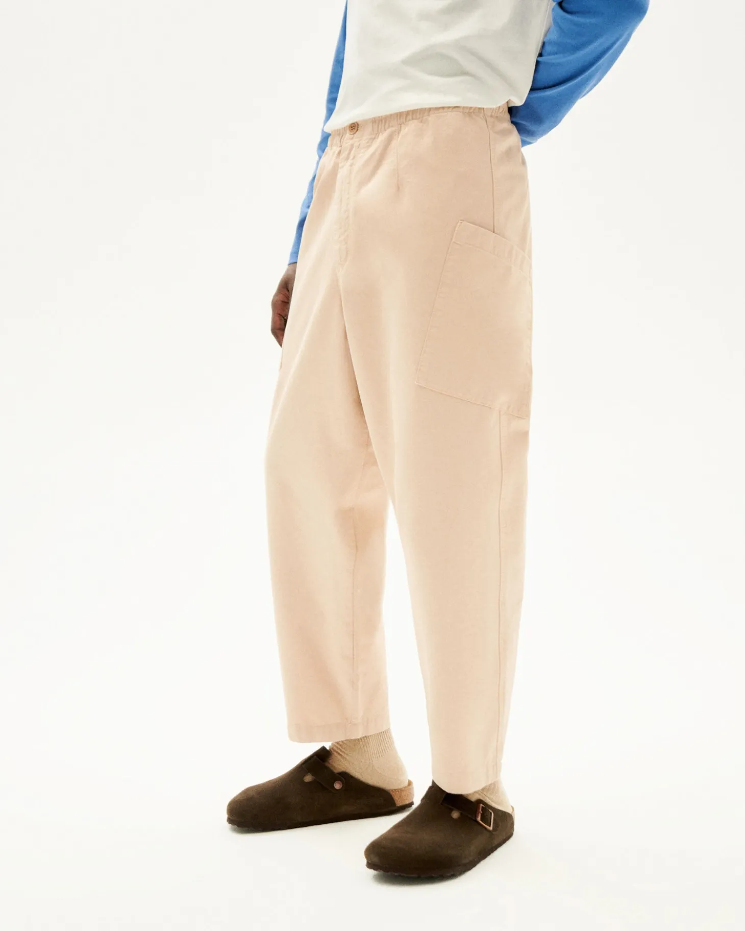 Pantalon écru relaxed cargo Max